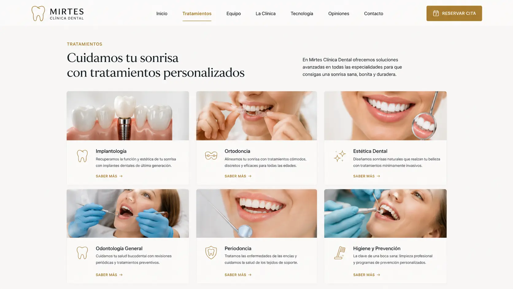 Diseño web de Mirtes Clínica Dental, imagen 2