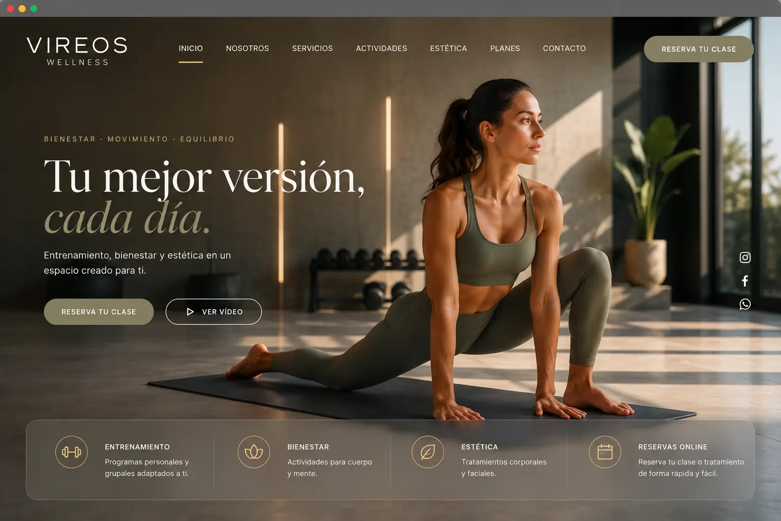 Versión rediseñada de Vireos Wellness